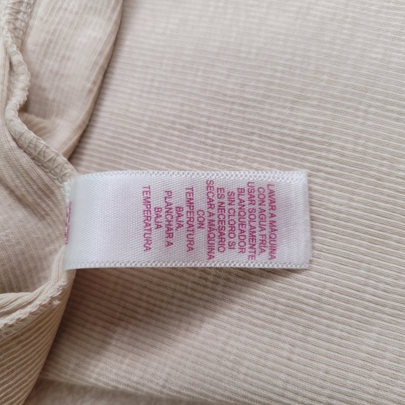 NWOT Velvet by Graham & Spencer Beige Ribbed Tank Top Size Small - Picture 9 of 12